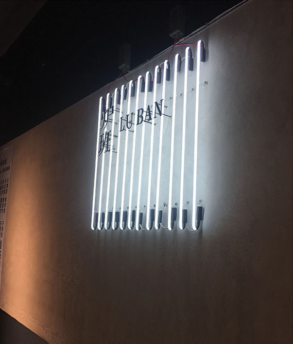 外资企业前台logo墙背景墙形象墙灯箱文化墙发光字logo墙